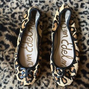 Sam Edelman Brown and Black Leopard Print Loafers